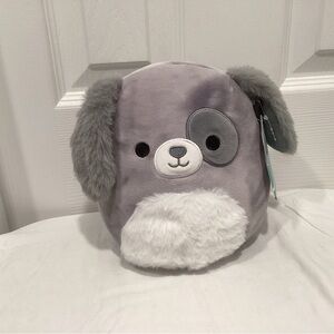 Squishmallows Gustavus Gray and White Dog Plush Toy 8”